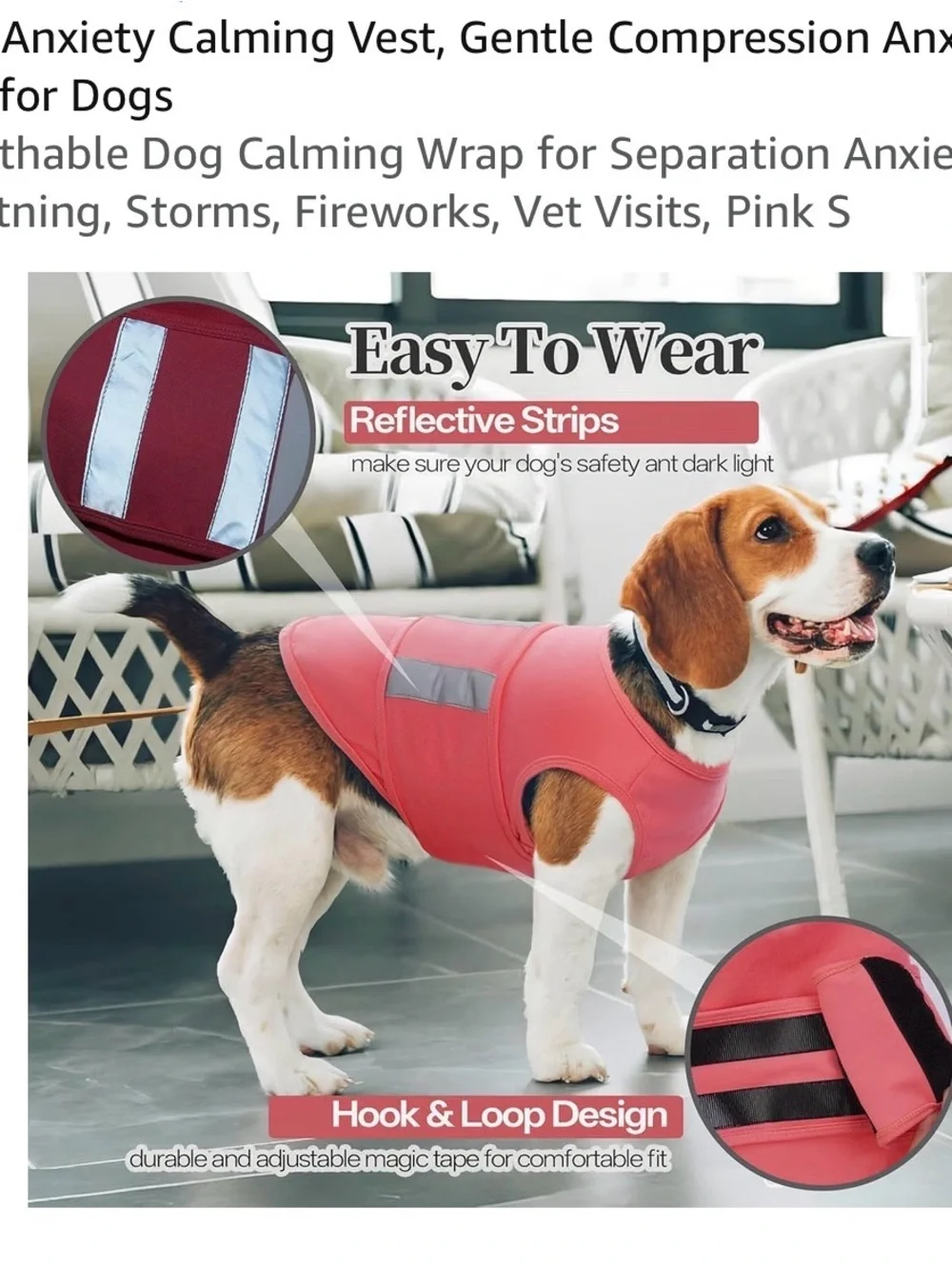 Coral Pink Reflective Dog Vest - Stylish Comfort for Pets- Thunder Vest
